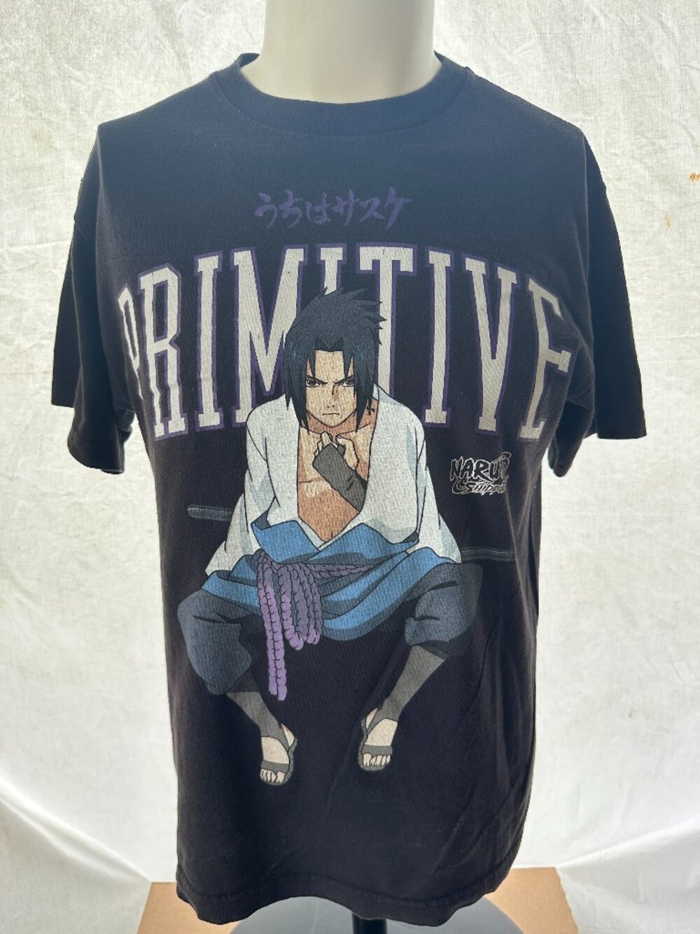 Primitive Skateboarding Naruto Shippuden Men's Black Shirt Medium Cotton